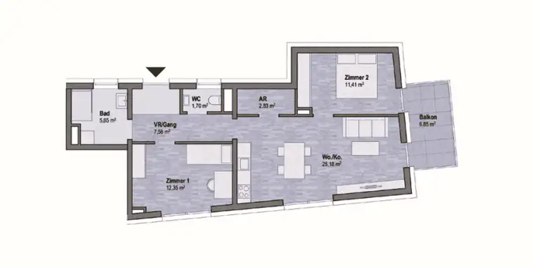 Graz Geidorf Neubauprojekt: Exklusive Eigentumswohnung (66m²) mit Balkon in bester Lage! Provisionsfrei
