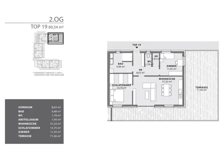 Neubauprojekt: Moderne Penthouse-Eigentumswohnung (80m²) mit großer Terrasse und Lift in Fürstenfeld! Provisionsfrei!