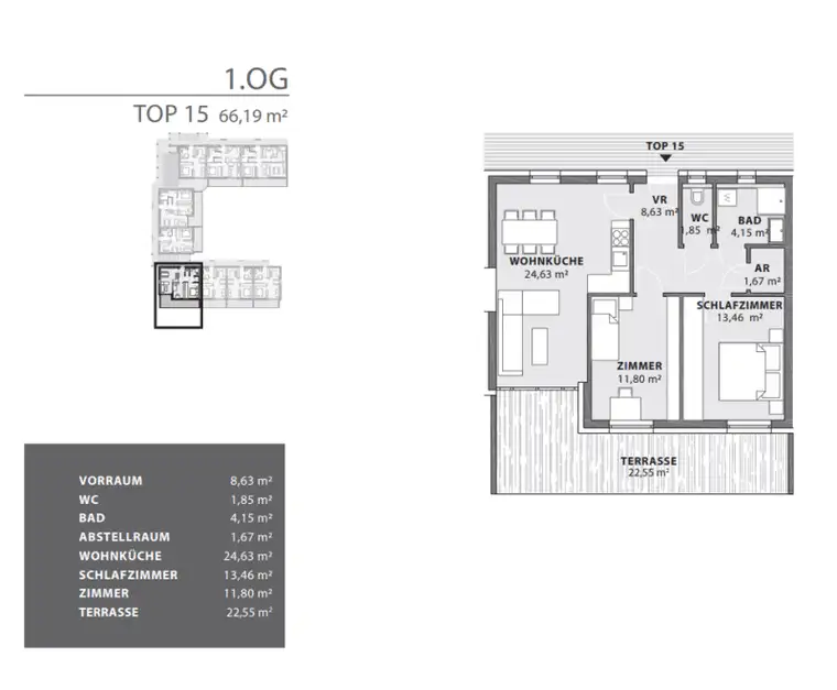 BAUSTART - Exklusive Eigentumswohnung (66m²) mit großer Terrasse und Lift in Fürstenfeld! Provisionsfrei!