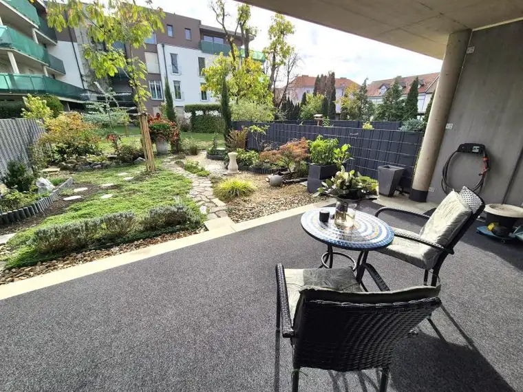 Exklusive Mietwohnung (48m²) mit überdachter Terrasse und Garten in Toplage in Fürstenfeld!