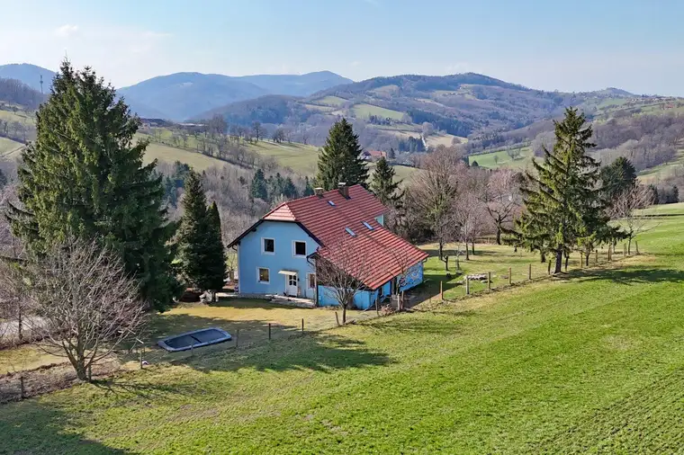 Mitten im Grünland! Einzigartige Panoramalage im Laabental - Hobby-Tierhaltung!