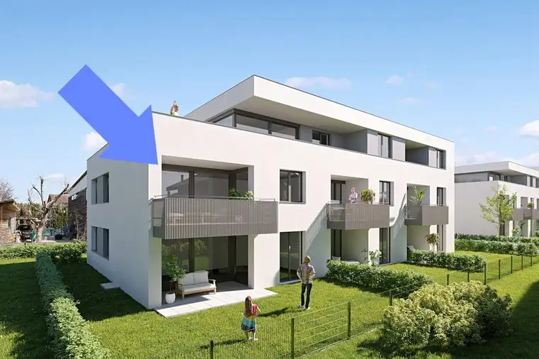 Neubau: 4-Zimmer-Wohnung mit sonniger Terrasse