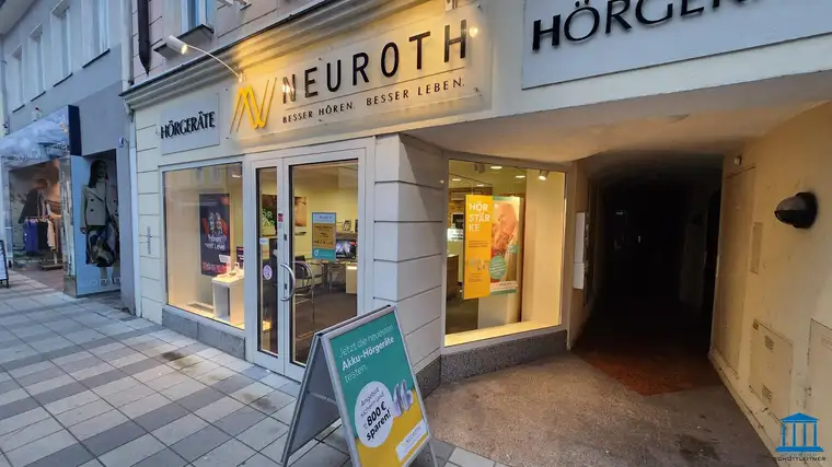 Gepflegtes Geschäftslokal in beliebter Fußgängerzone (gelegen zwischen Bahnhof und Hauptplatz)