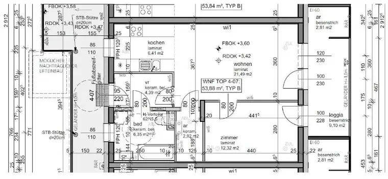 Großriedenthal Top 4/7. Geförderte 2 Zimmer Wohnung | Loggia | Miete mit Kaufrecht.