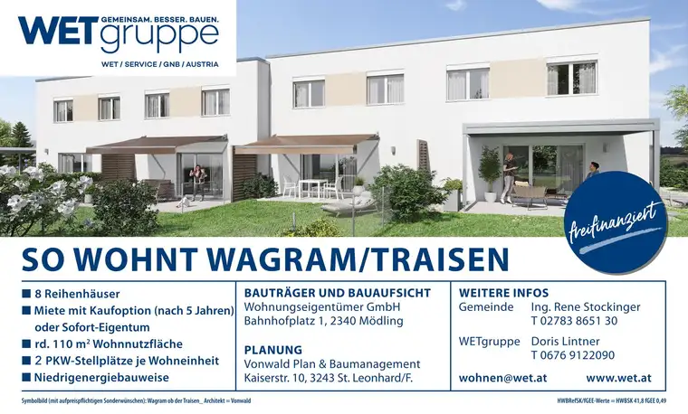 Traismauer | Wagram ob der Traisen|Erstvergabe | Miete mit Kaufoption