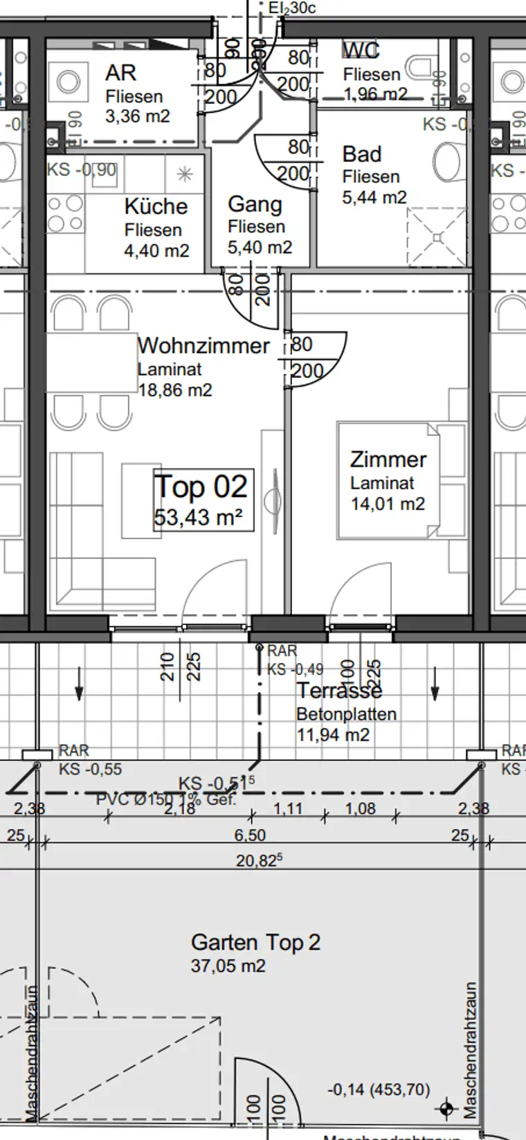 Junges Wohnen | Geförderte 2-Zimmer Gartenwohnung in Miete | ca. 53 m² | Terrasse 