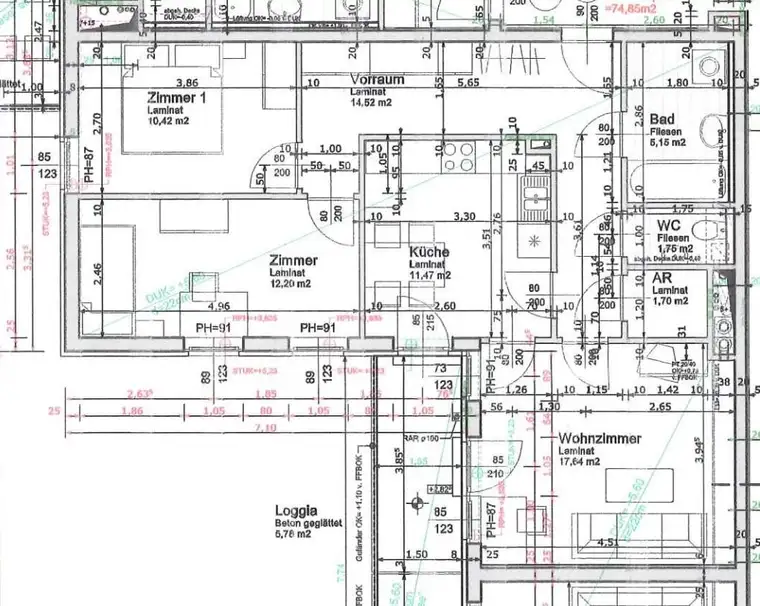 Geförderte Miete mit Kaufoption | Top 13 | 1. OG mit Loggia