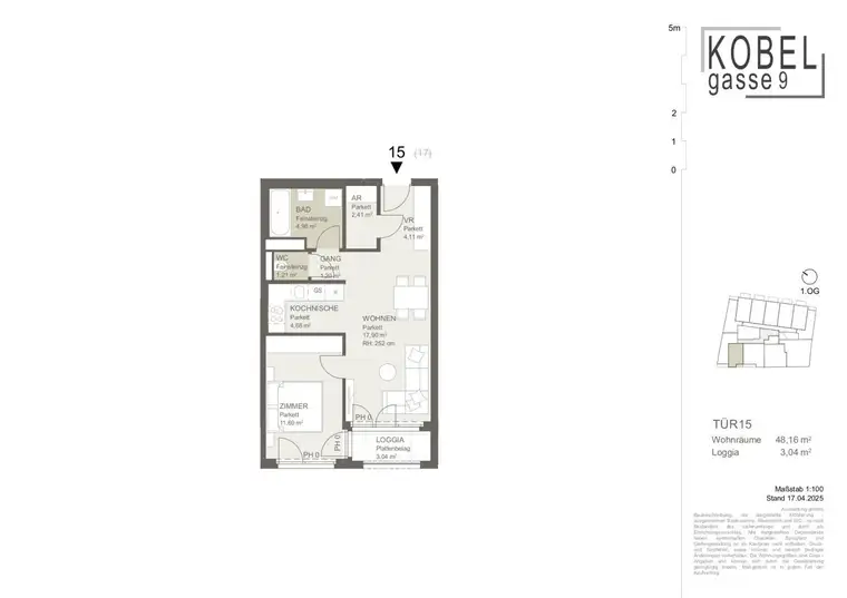 2-Zimmer-Wohnung mit Loggia