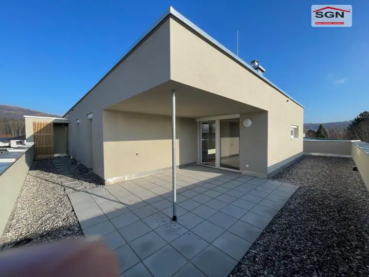 Geförderte 4 Zimmer Dachgeschoss-Wohnung mit Terrasse u. Miete-Kaufoption im Erstbezug