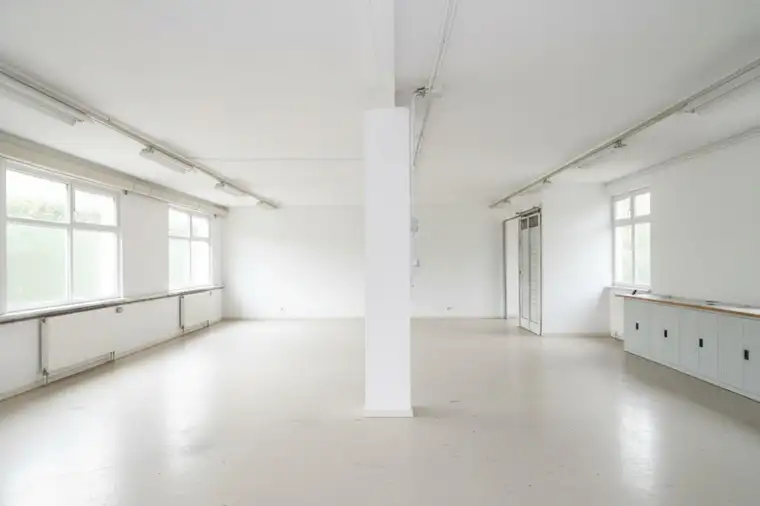 BAD VÖSLAU: 250m² Gewerbe - Halle mit Büro (2 Zimmer), eigener Toilette, PKW-Abstellplätze