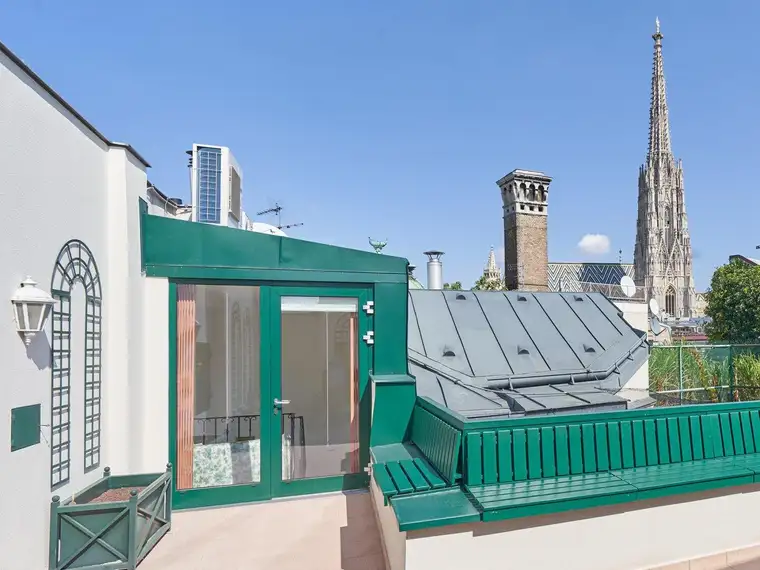 Dachterrasse mit Stephansturmblick