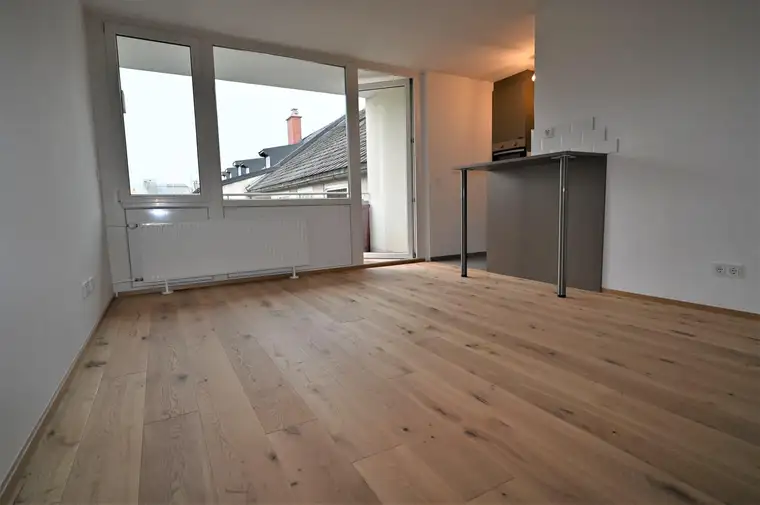 ITZLING I Komplett möblierte Design-Garconniere mit sonnigem Balkon nahe Techno-Z/Bahnhof