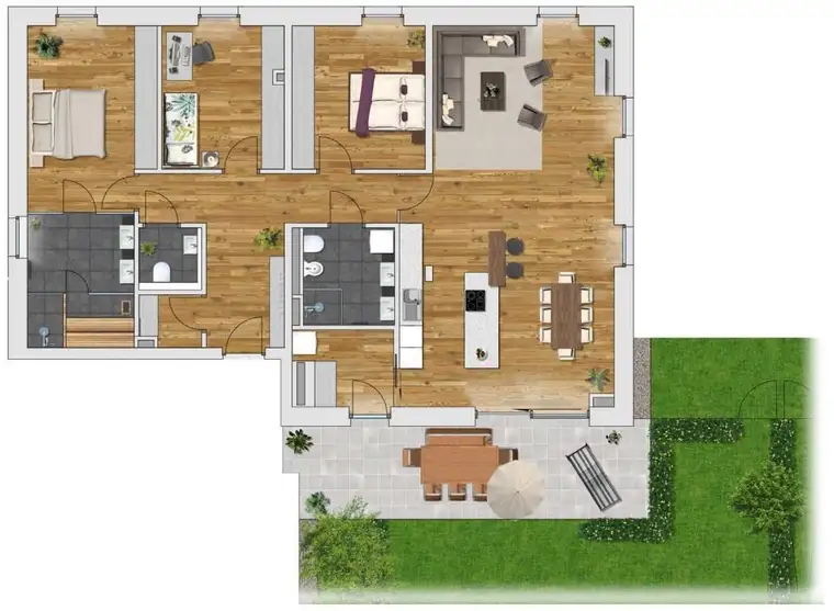 Moderne Gartenwohnung in Lienz Top 1 Haus West