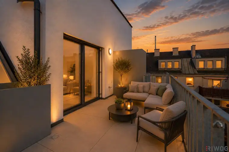 Dachterrassenwohnung | Erstbezug nach Errichtung | südseitig | Klima &amp; Luftwärmepumpe | Tiefgaragenplatz | über 3m Raumhöhe