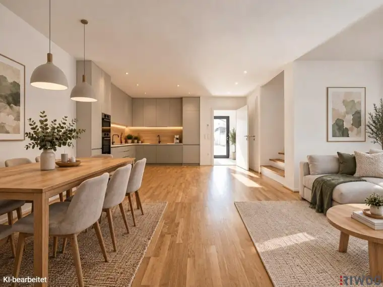 Fertiggestellt &amp; bezugsbereit | 5-Zimmer Neubau-Reihenhaus mit ca. 50m² Eigengarten | Hofruhelage | Luftwärmepumpe