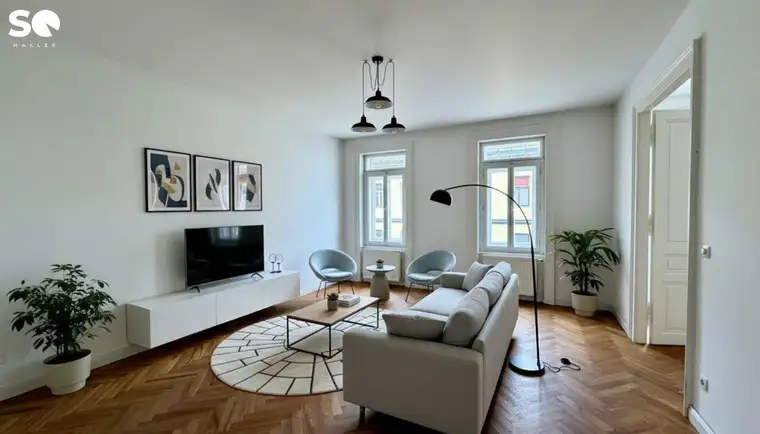 # SQ - CHARMANTER ALTBAUKLASSIKER MIT MODERNEM WOHNGEFÜHL IN TOPLAGE - 2 ZIMMER