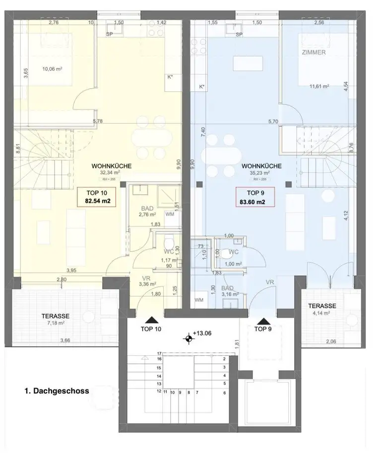 DG Maisonette - Erstbezug I Fußbodenheizung I südseitiger Balkon I Luftwärmepumpe inkl. Kühlung I 3fach Verglasung mit Außenjalousien I Schlüsselfertig 