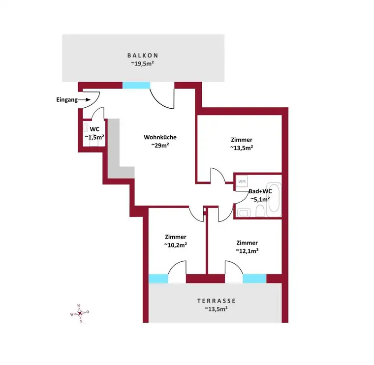 JETZT NOCH WÜNSCHE EINBRINGEN! DG Neubau/Erstbezug I Balkon + Terrasse + Dachterrasse I Schlüsselfertig I Luftwärmepumpe inkl. Kühlung 
