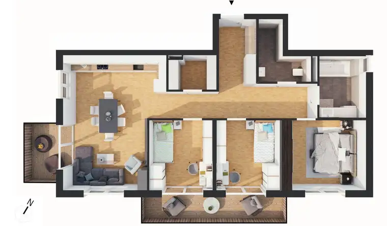 Hochwertige 4-Zimmer Penthouse-Wohnung mit Terrasse (W16)