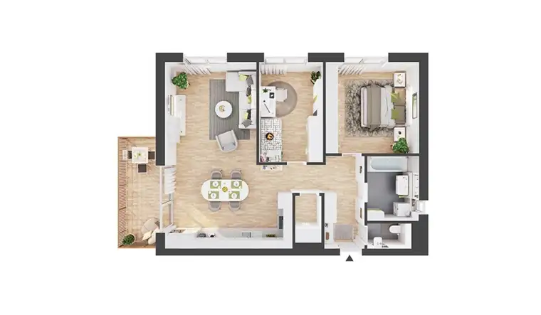 Hochwertige 3-Zimmer Dachgeschosswohnung (AW08)