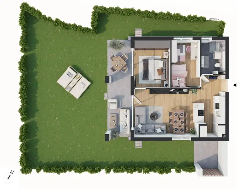 Hochwertige 3-Zimmer Neubau-Gartenwohnung EW01