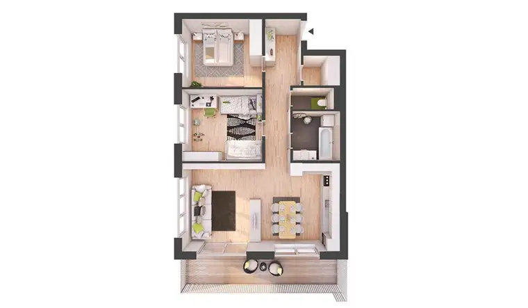 3-Zimmer Neubau-Wohnung mit Balkon (W17)