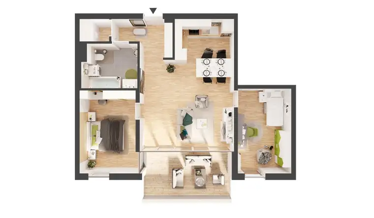 3-Zimmer Neubau-Wohnung mit Balkon (W15)
