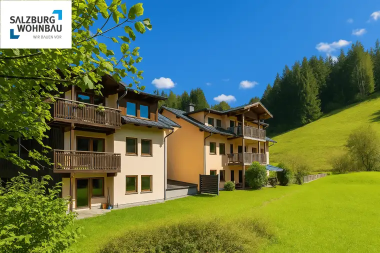 RAUS AUS DER STADT - 3 ZIMMER IM GRÜNEN! Sehr große, geförderte 3-Zimmerwohnung mit Loggia und Carportplatz in Hüttau! Mit hoher Wohnbeihilfe = Reduktion der Mietkosten