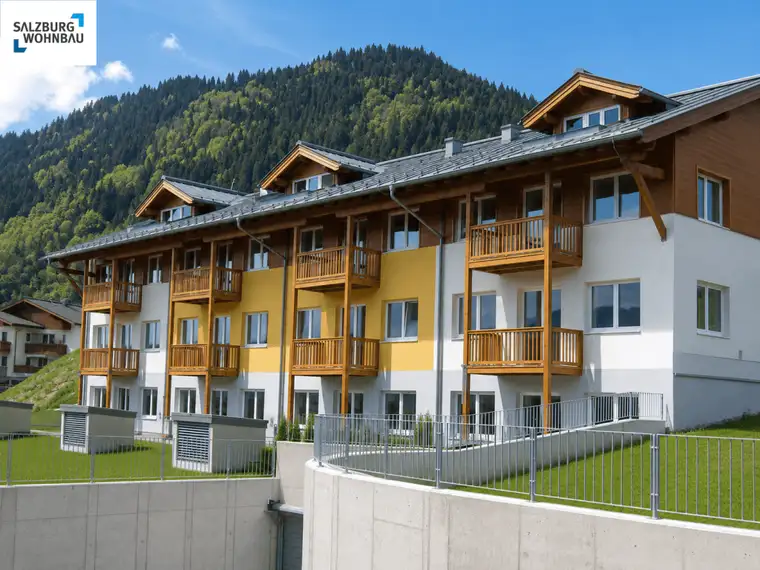 HEIMAT FLACHAU! Gemütliche, geförderte 2-Zimmerwohnung mit 2 Balkonen und Tiefgaragenplatz in Flachau! Hohe Wohnbeihilfe möglich