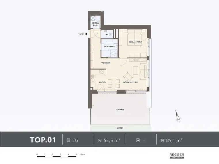 SONNIGE GARTENWOHNUNG MIT SÜDTERRASSE IN TRAUMHAFTER LAGE VON VILLACH-VÖLKENDORF!