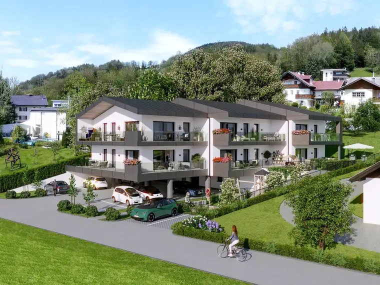 Baustart erfolgt ! Premium Wohnvergnügen - Am Sonnenhang Mondsee - W6 - 4 Zi Balkonwohnung