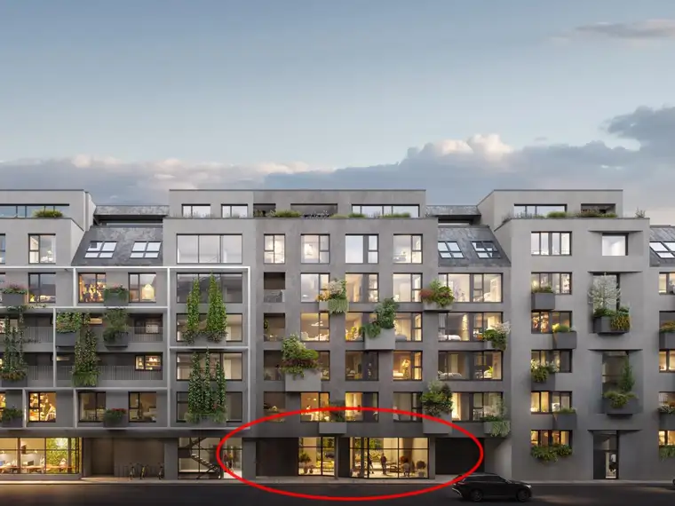Geschäftslokal im Neubauprojekt