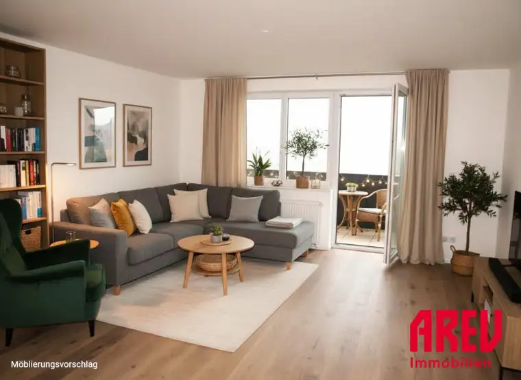 IM GRÜNEN WOHNEN - 2 ZIMMERWOHNUNG MIT LOGGIA - TOP 14