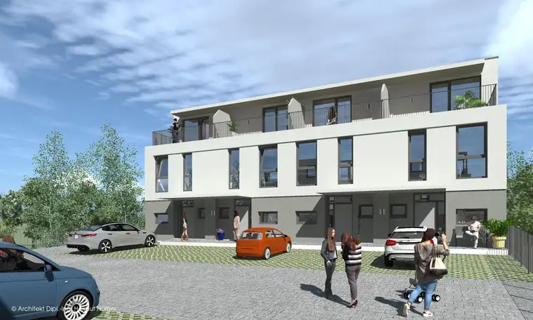 PROVISIONSFREIE BAUTRÄGERLIEGENSCHAFT - TRAUMGRUNDSTÜCK INKL. PROJEKTPLANUNG MIT BAUGENEHMIGUNG FÜR 8 REIHENHÄUSER MIT TERRASSEN UND EIGENGÄRTEN - SHAREDEAL MÖGLICH