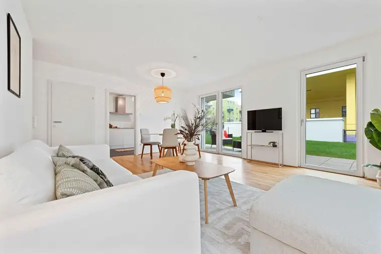 Neubau-Highlight: 3-Zimmer-Wohnung mit eigenem Garten &amp; Terrasse!