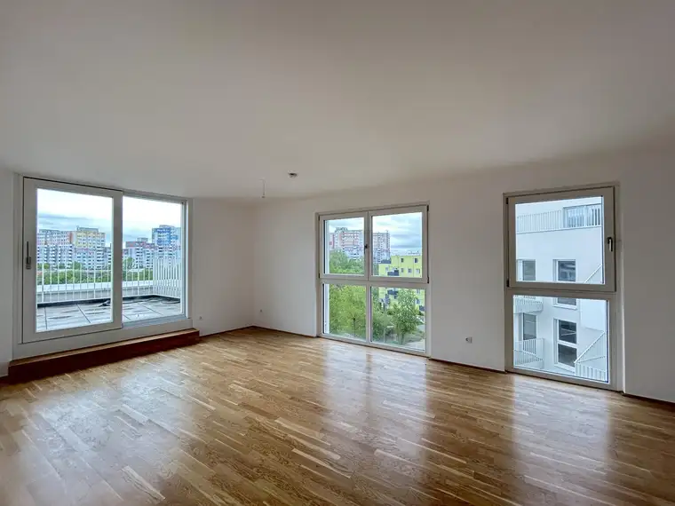 Exklusive 3-Zimmer-Wohnung mit Terrasse &amp; Dachgarten – Erstbezug!
