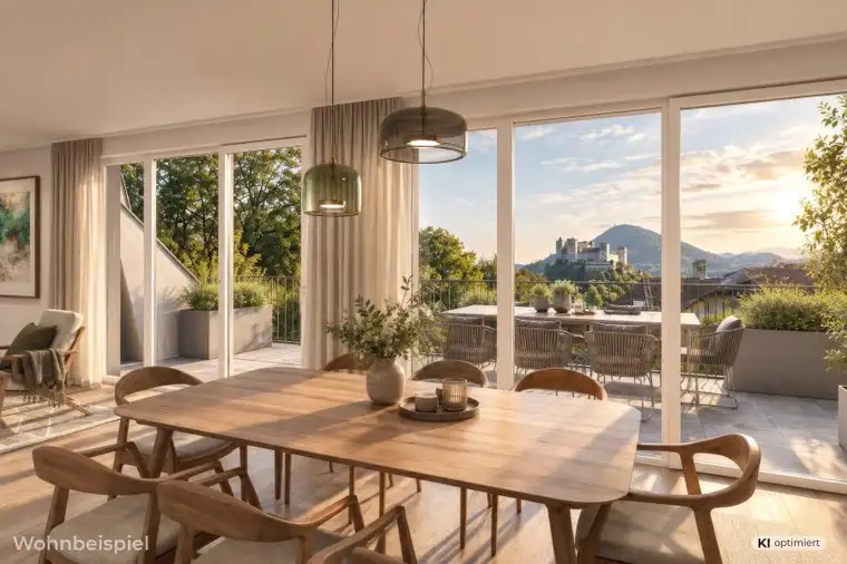 Wohnen an der Glan: Exklusives Penthouse mit Festungsblick