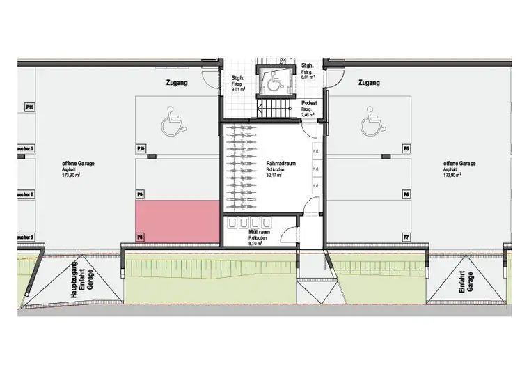 Tiefgaragenplatz zu vermieten/verkaufen - BV Bergblick Bruck