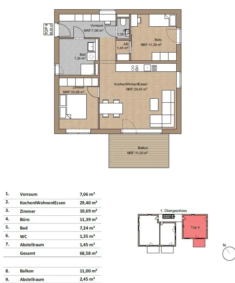 3-Zimmerwohnung in kleine exclusive Wohnanlage, buastart August 2025