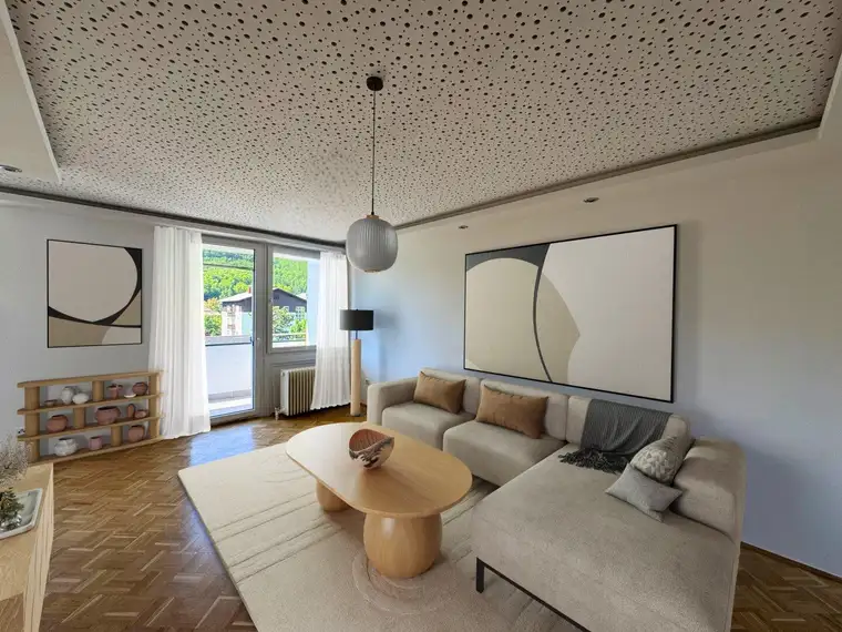 Moderne Drei-Zimmer-Wohnung mit Loggia und Bergblick | BAD ISCHL