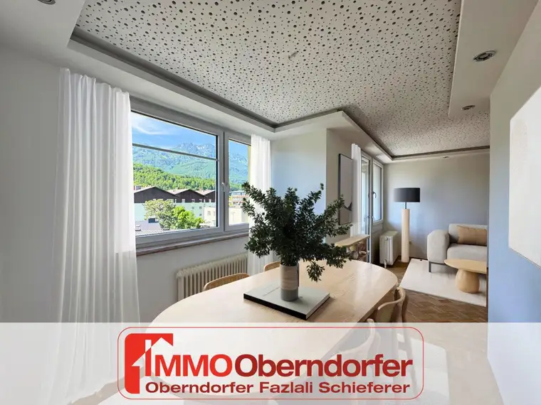 Moderne Drei-Zimmer-Wohnung mit Loggia und Bergblick | JAINZEN