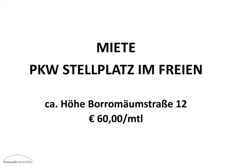 MIETE - SALZBURG STADT - ca. Höhe Borromäumstraße 12: PKW Stellplatz im Freien