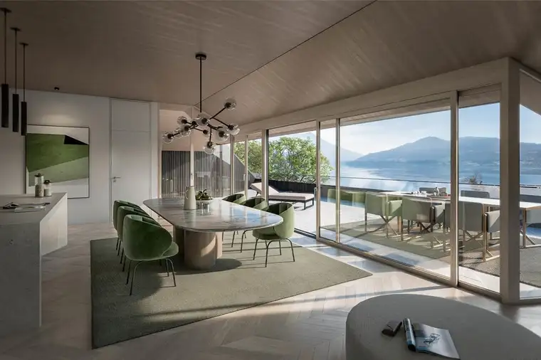 Bühne frei für See, Sonne und Berge!Terrassenwohnung in Steinbach am Attersee mit privatem Seezugang