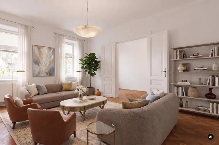 Groß gedacht - auf wenig Platz wunderschön Wohnen! 3,5 Zimmer Altbauwohnung in Währing
