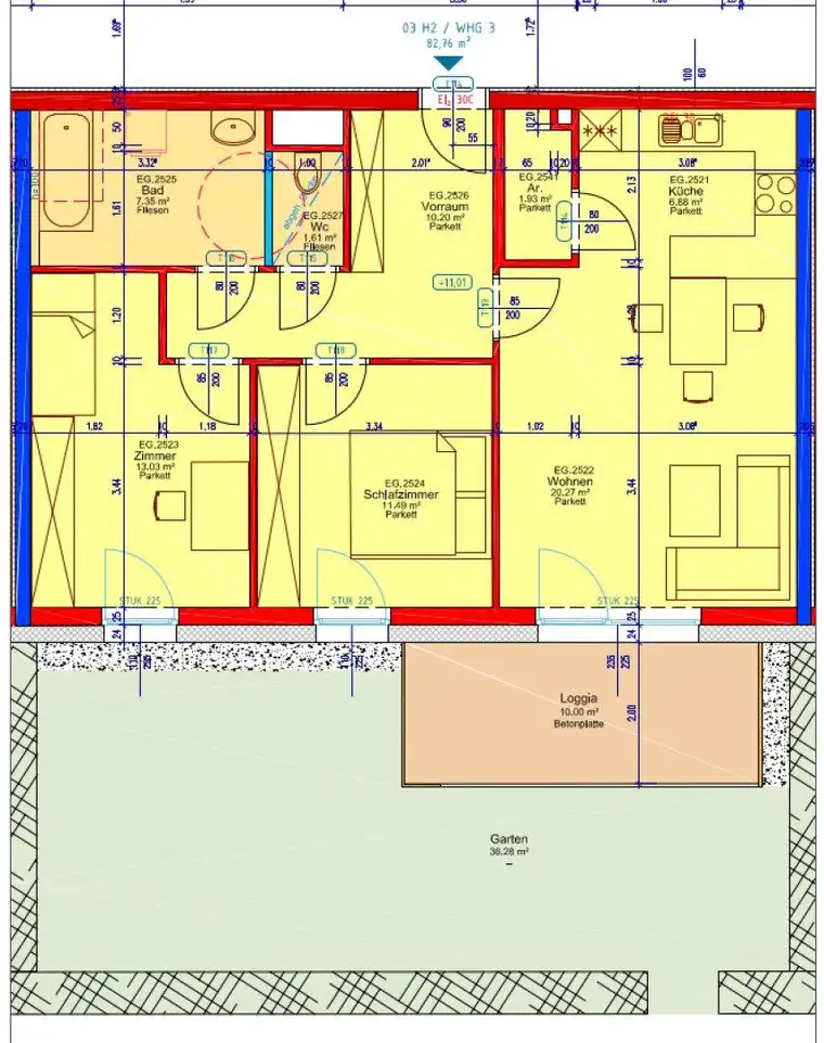 3-Zimmer-Gartenwohnung mit Terrasse &amp; Garage in Neumarkt im Mühlkreis – 82,76 m², € 819,57