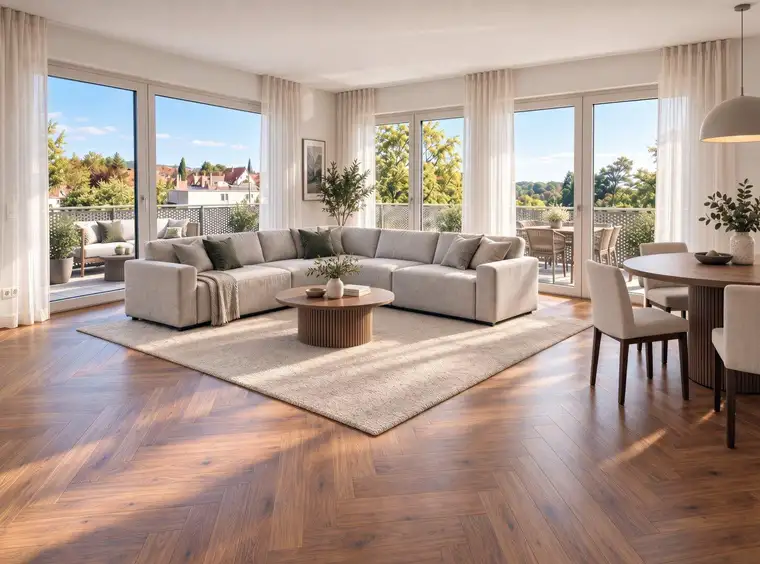 Wunderschöne 3-Zimmer-Wohnung mit 2 Balkonen und absolutem Traumblick! Bezugsfertig im Dezember !
