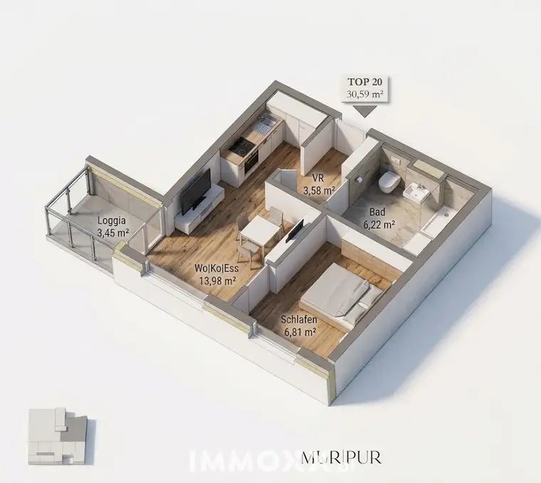 PURE ON THE MUR RIVER - unser neues Wohnprojekt an der Mur - TOP 20; MP