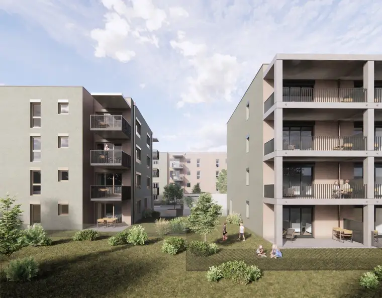 ERSTBEZUG "ein viertel grün" in Wr. Neustadt - 2 Zimmerwohnung mit XL-Garten - inkl. Tiefgaragenstellplatz in bester Lage - provisionsfrei