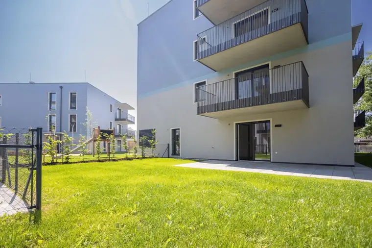 ERSTBEZUG "ein viertel grün" - traumhafte 4- Zimmer Gartenwohnung in Wr. Neustadt und 2 Tiefgaragenstellplätzen - provisionsfrei