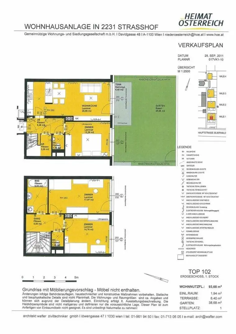 Strasshof – traumhafte 4 Zimmer Maisonettewohnung mit Garten vor den Toren Wiens - KAUFOPTION